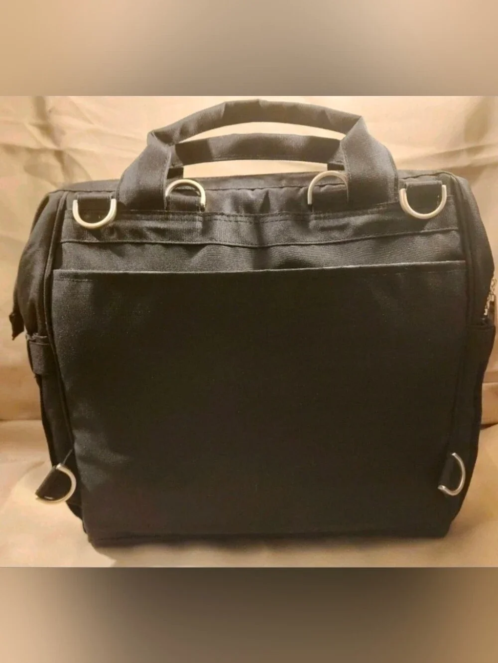 Jujube BFF Queen of the Nile Diaper Bag Black With Gold Mate Hardware.